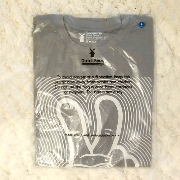 Dutch bros Gray Peace Graphic Tshirt NEW - Picture 4 of 6